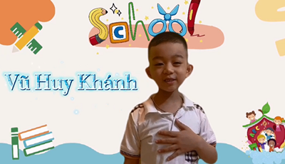 Video  Em yêu trường em  học sinh Vũ huy Khánh lớp 1A3